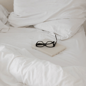Image of bed as helping with good sleep hygiene as a way to also help outside of electrolytes for migraines. 