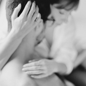 Image of a couple embracing. 